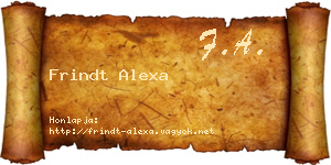 Frindt Alexa névjegykártya